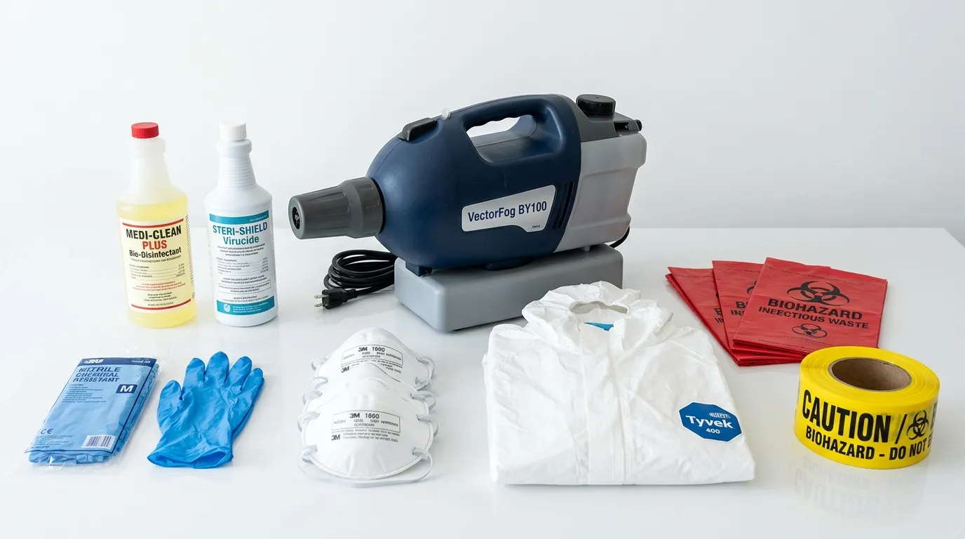 Professional biohazard remediation crew working in Succasunna